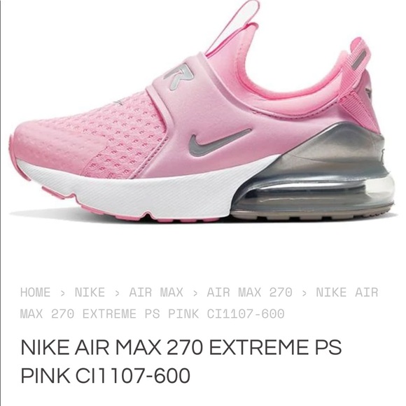 New Nike Air Max 270 Extreme PS PINK CI1107-600 - Picture 2 of 8